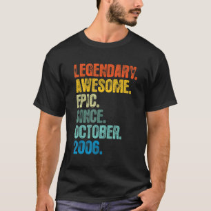 Camiseta Legendário Retroativo Desde Outubro De 2006 16 Ano
