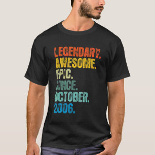 Camiseta Legendário Retroativo Desde Outubro De 2006 16 Ano