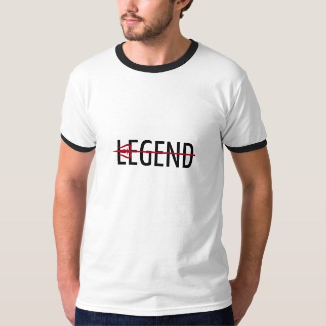 Camiseta “Legendary Legende” com desenho de triden (Frente)