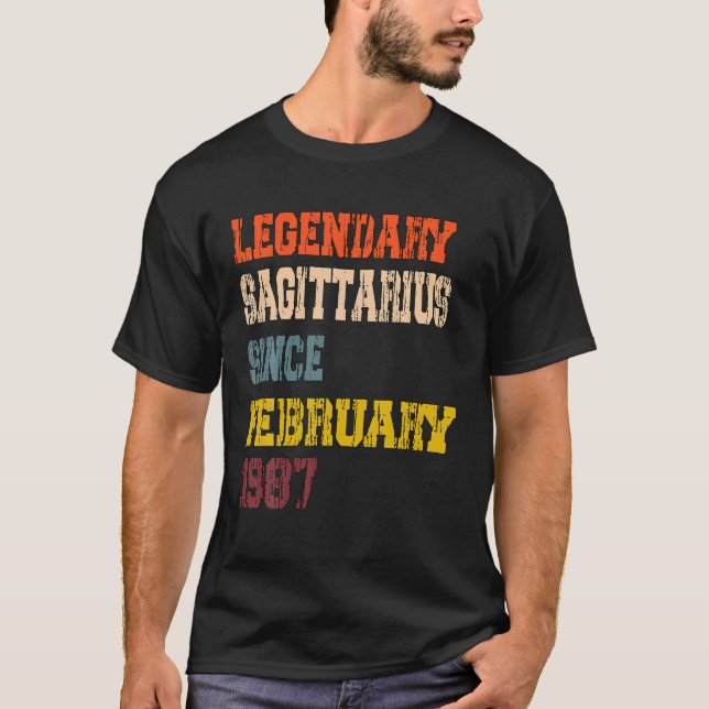 Camiseta Legendary Sagittarius Since February 1987 (Frente)