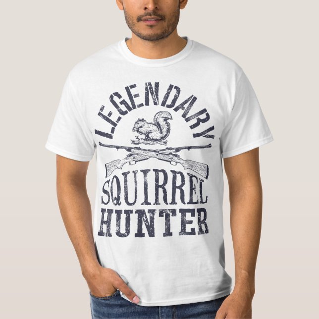 Camiseta Legendary Squirrel Hunter Hunting Funny Vintage Gi (Frente)