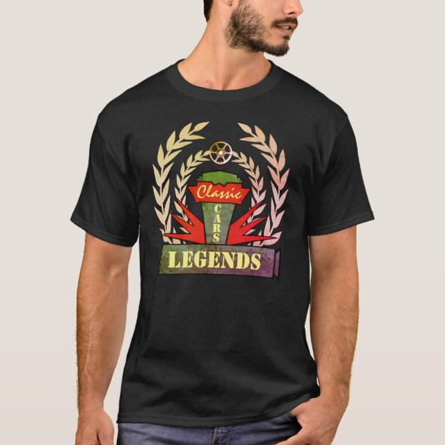 Camiseta Legendas de Carros Clássicos (&) (Frente)