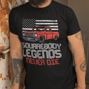 Camiseta Legendas de Corpo Quadrado Nunca Morre Caminhão