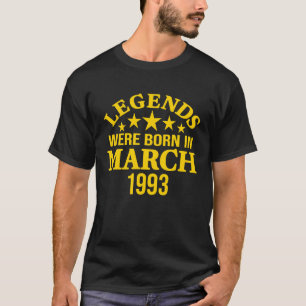 Camiseta Legendas eram Nasceres em março de 1983 aniversári