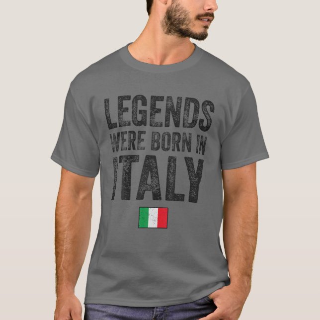 Camiseta Legendas Foram Nasceres Na Itália, Raiz Do Orgulho (Frente)