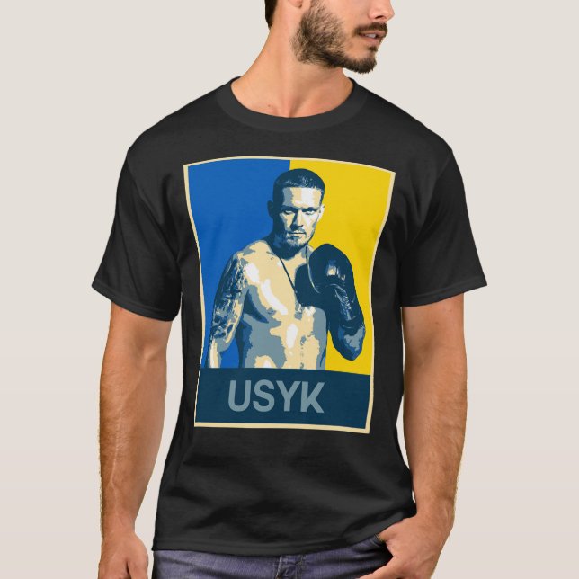 Camiseta Legendas in a box Oleksandr Usyk (cores ucranianas (Frente)