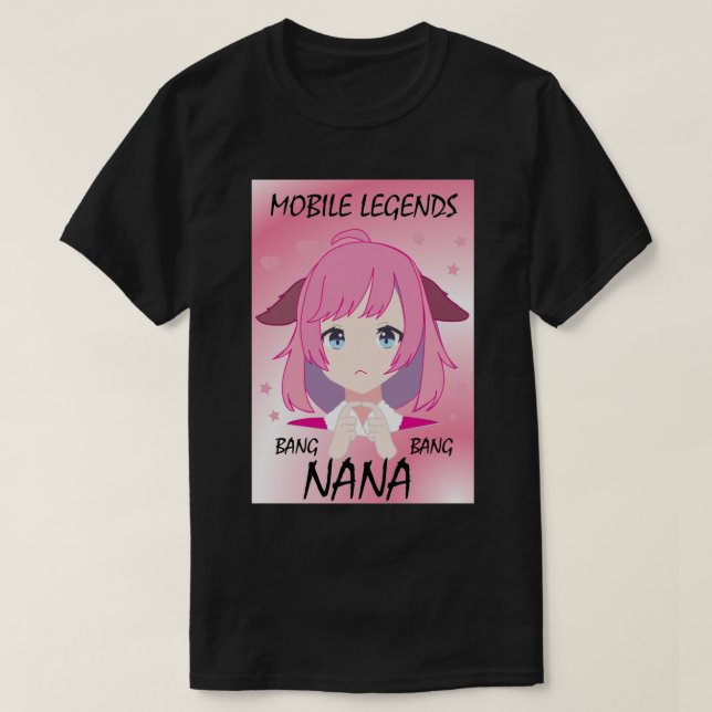 Camiseta Legendas móveis Nana (Frente do Design)