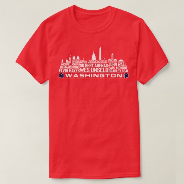 Camiseta Legendas para o time de basquetebol do estado de W (Frente do Design)