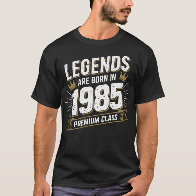 Camiseta Legendas são Nasceres em 1985 - Presente de Aniver (Frente)