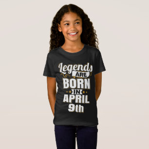 Camiseta Legendas são Nasceres em 9 de abril