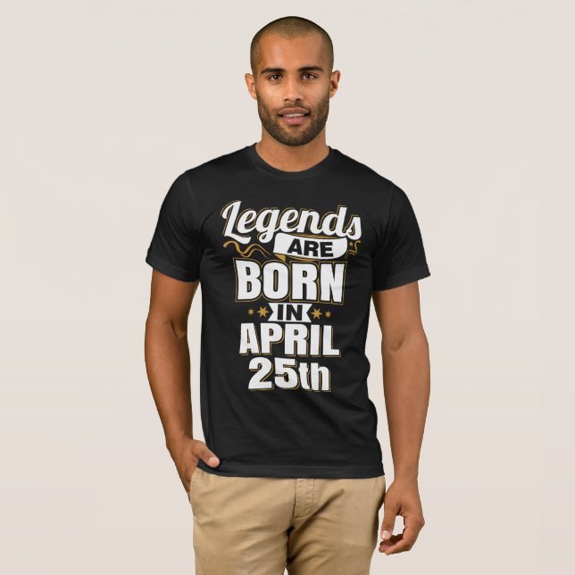 Camiseta Legendas são Nasceres em abril 25 (Frente Completa)
