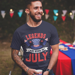 Camiseta Legends are Born in 4th July - Fun 4th July