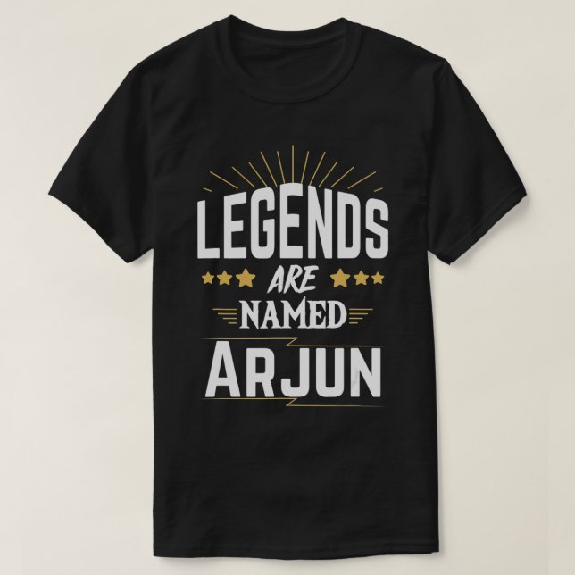 Camiseta Legends Are Named Arjun  (Frente do Design)