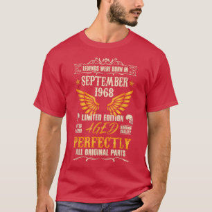 Camiseta Legends Were Born in September 1968 - Rock Biker 5