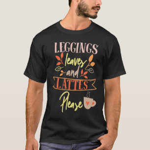 Camiseta leggings folhas e latas, por favor, graças ao amor