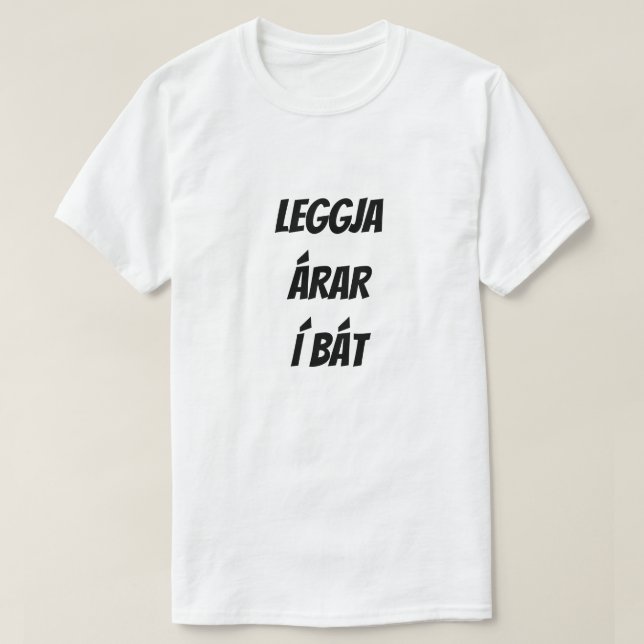 Camiseta Leggja árar í bát | colocar os remos no barco (Frente do Design)
