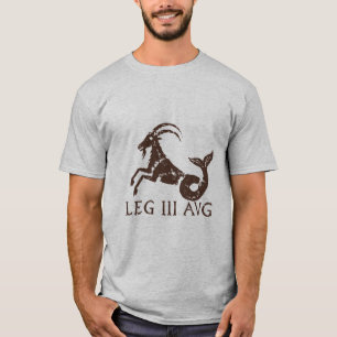 Camiseta Legio III Augusta Capricorn em Tinta Terra Escura