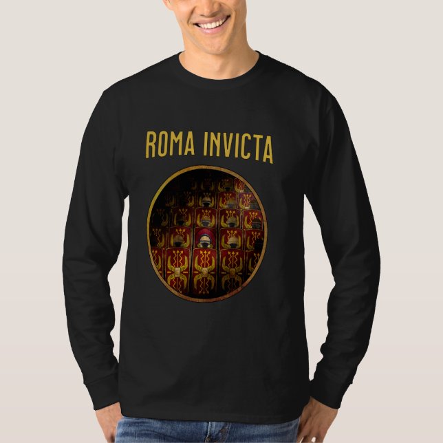 Camiseta Legiões Roma Invicta da História Romana Antiga (Frente)
