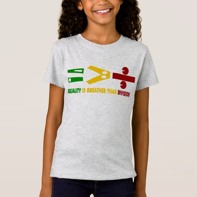 Camiseta l'égualité est plus grande que la division (Frente)