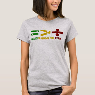 Camiseta l'égualité est plus grande que la division