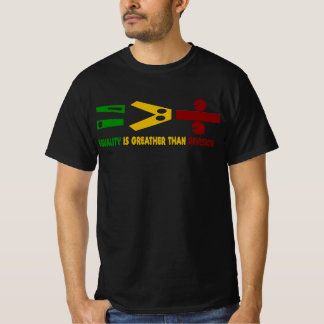 Camiseta l'égualité est plus grande que la division