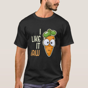 Camiseta Legume Engraçado Cenoura Eu Gosto Crua Estilo de V