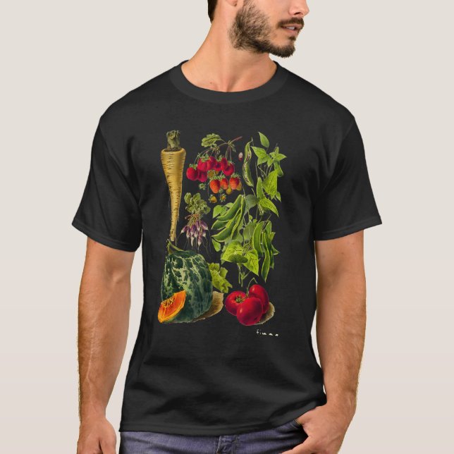 Camiseta Legumes de jardim vegetais comida saudável (Frente)