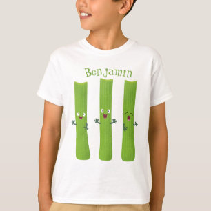 Camiseta Legumes de trio com aipo-branco