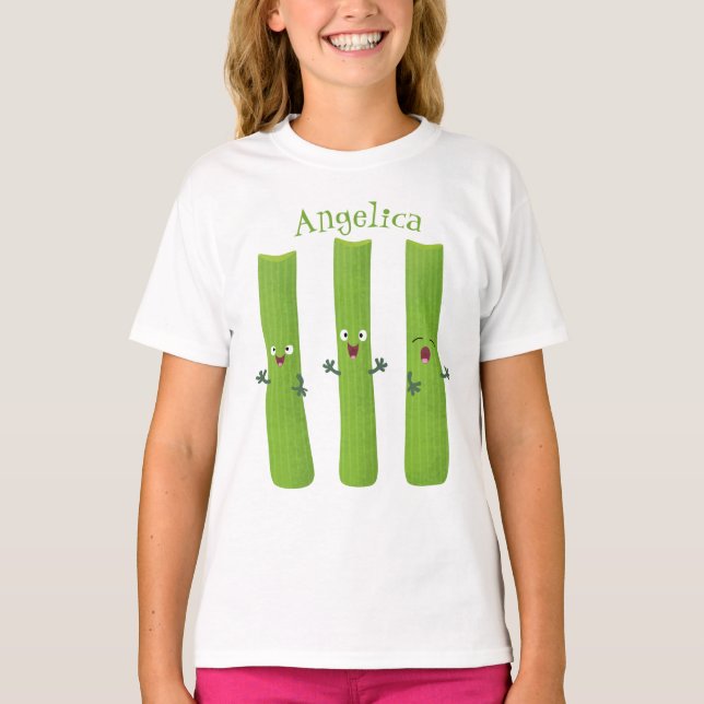 Camiseta Legumes de trio com aipo-branco (Frente)
