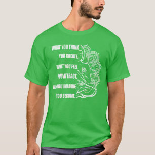 Camiseta Lei da Atração da Meditação de Buda retrô