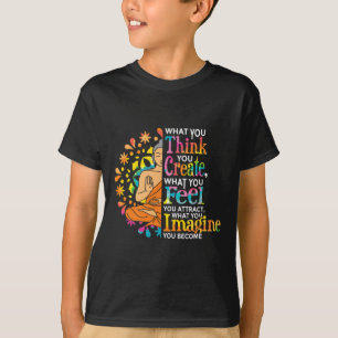 Camiseta Lei da Atração Manifestação Buda Meditação Yoga