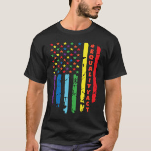 Camiseta Lei da Igualdade Direitos LGBTQ Afetados Retro Vin