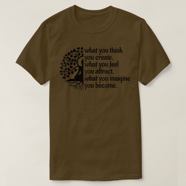 Camiseta Lei de Atração da Meditação Buda Espiritual (Frente do Design)