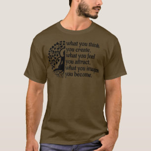 Camiseta Lei de Atração da Meditação Buda Espiritual