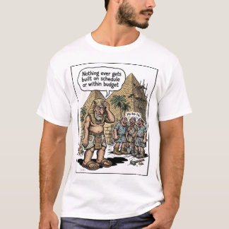 Camiseta Lei de Queops Projeto Engraçado de Gerenciamento