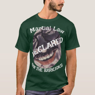 Camiseta Lei Marcial Trump ICE GESTAPO FAZ PRISÕES