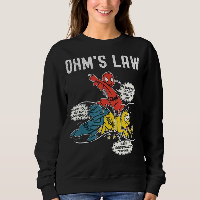 Camiseta Lei Ohms - Eletricidade Explicada Engenharia Elétr (Frente)