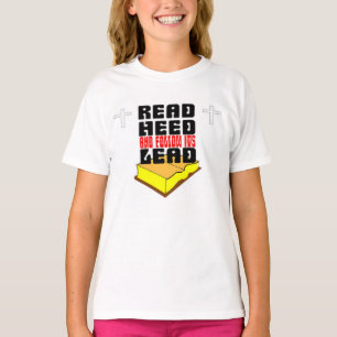 Camiseta Leia a bíblia sagrada e siga sua liderança