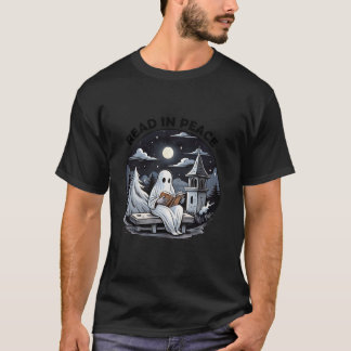 Camiseta Leia Em Paz Fantasmas Engraçados Lendo O Livro "Sp