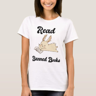 Camiseta Leia Livros Banidos Coelho Adorável