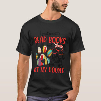 Camiseta Leia Livros Coloquem Goldendoodle, dono da minha p