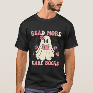 Camiseta Leia Mais Livros Assustadores Professora Halloween