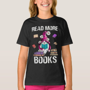 Camiseta Leia Mais Livros Em Inglês Professor Escola Lendo