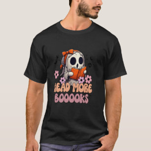 Camiseta Leia Mais Livros Engraçado Fantasma Leia Mais Livr