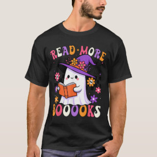 Camiseta Leia Mais Livros Fantasma Lendo Livro Engraçado Pr