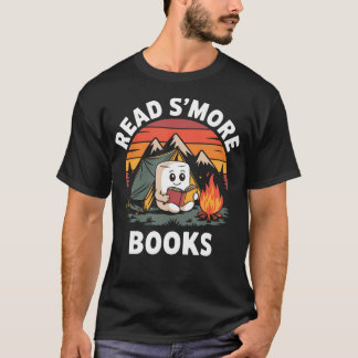 Camiseta Leia Mais Livros Fofo Acampamento Leitor de Livros