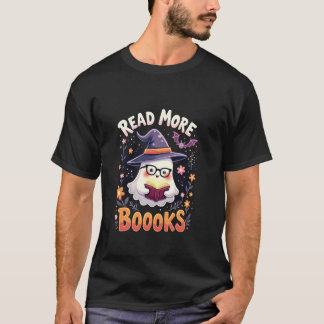 Camiseta Leia Mais Livros Fofos Ghost Book Engraçado Profes