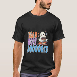 Camiseta Leia Mais Livros Halloween Engraçado Professor Gho