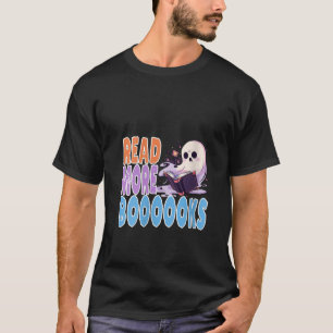 Camiseta Leia Mais Livros Halloween Engraçado Professor Gho