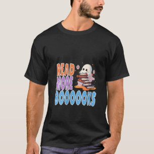 Camiseta Leia Mais Livros Halloween Engraçado Professor Gho